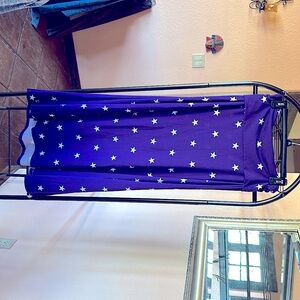 LuLaRoe Maxi Skirt purple stars, medium